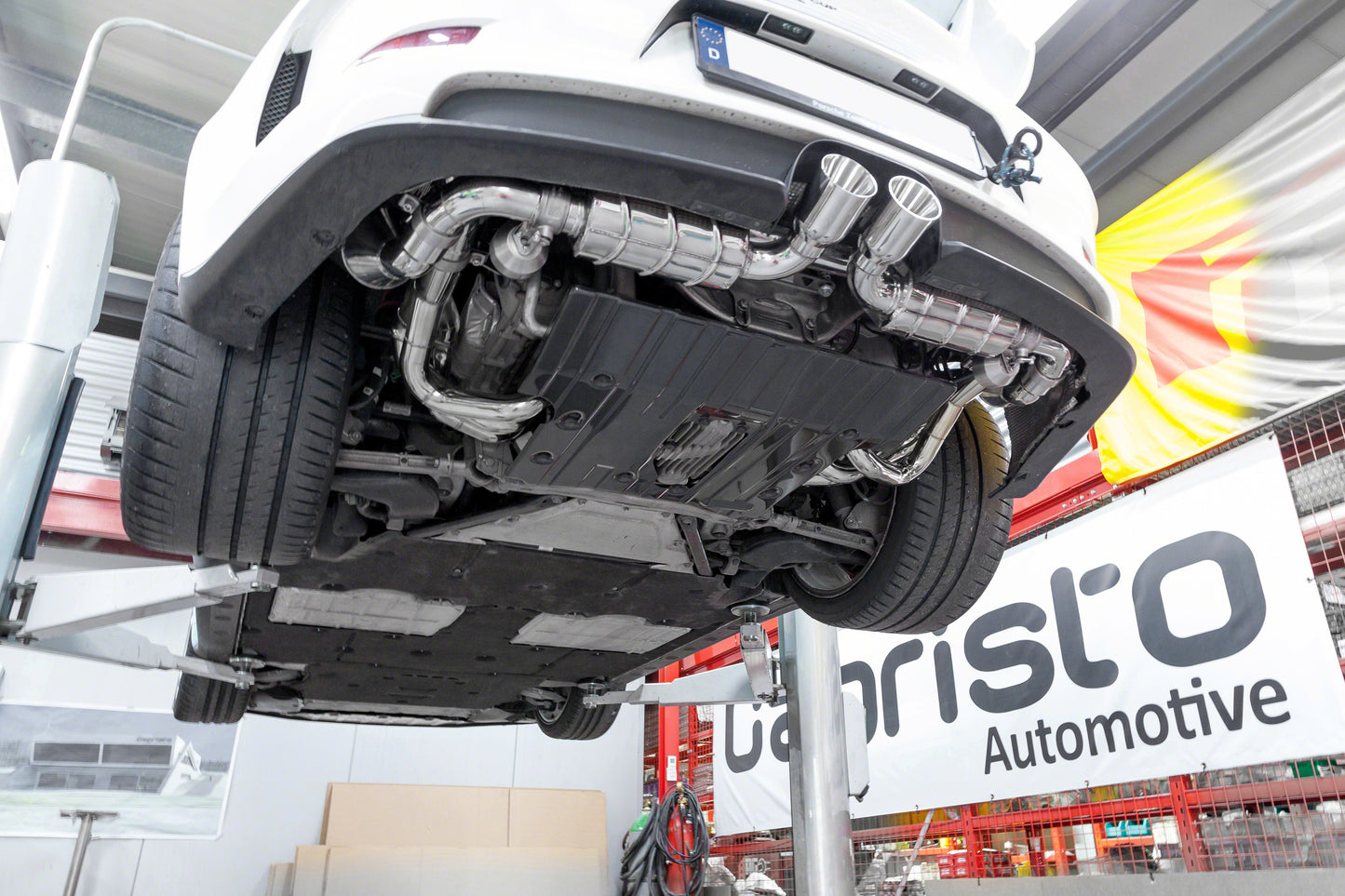 Porsche 991.1 GT3/3RS - Racing Valved Exhaust with Headers, 250 Cell Sports Cat, and Carbon Engine Cover (CES3) image 8