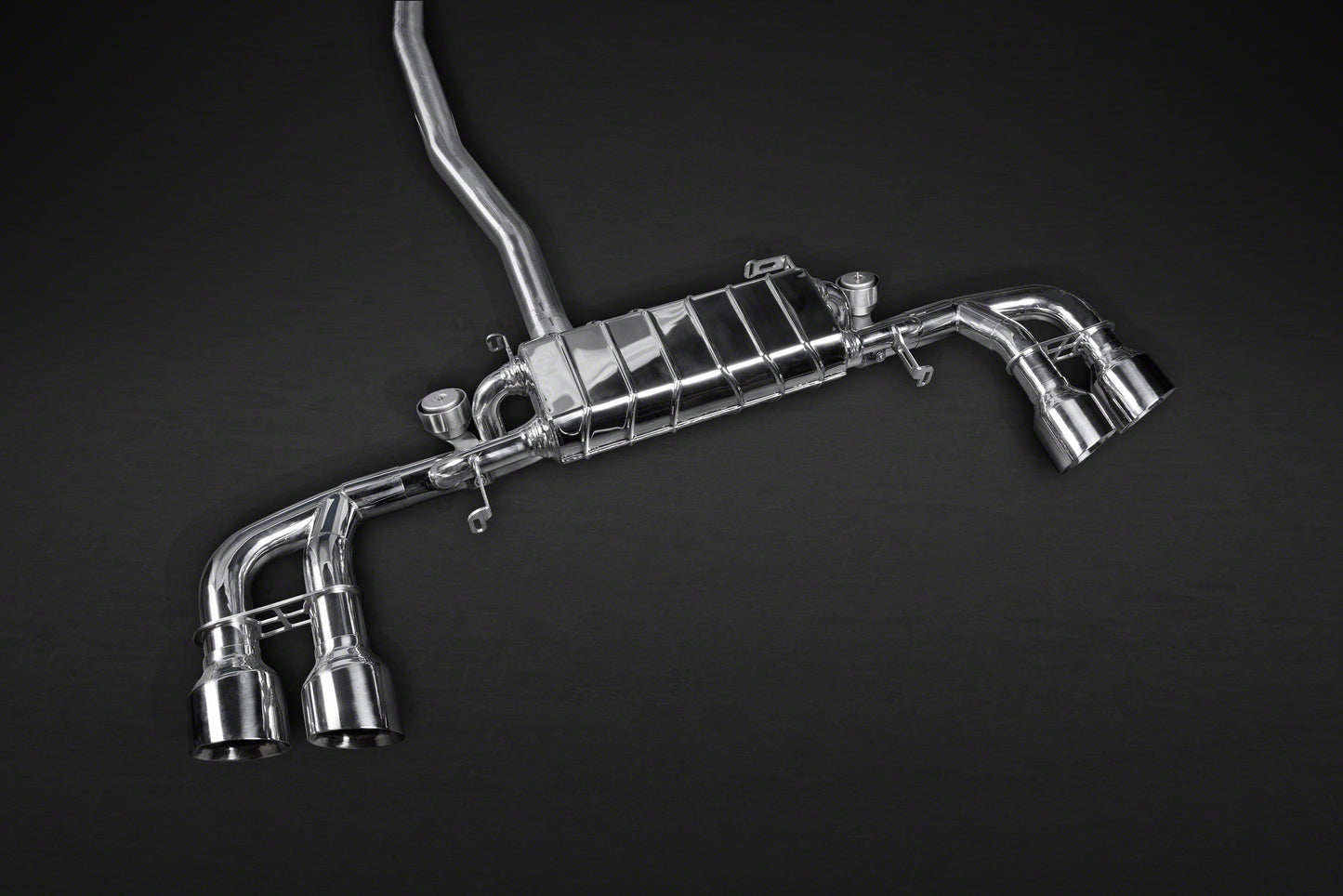 Nissan GTR MK3/4/Nismo - Valved Exhaust (ECE) Mid-Silencer Back System with Carbon Tips (CES3) image 3