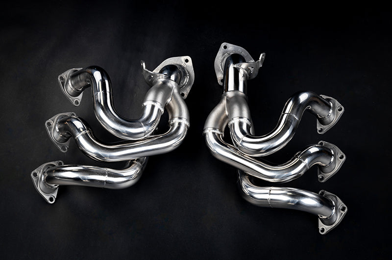 Porsche 718 GT4RS - SET: Valved Muffler, 100 Cell OPF Replacement, Performance Headers (Wicrom Tips) image 4