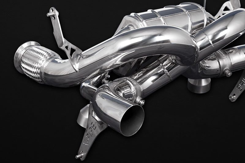 Lamborghini Huracan EVO/STO/Tecnica - Valved X Pipe Exhaust (for OEM tips) with Heat Protection image 2