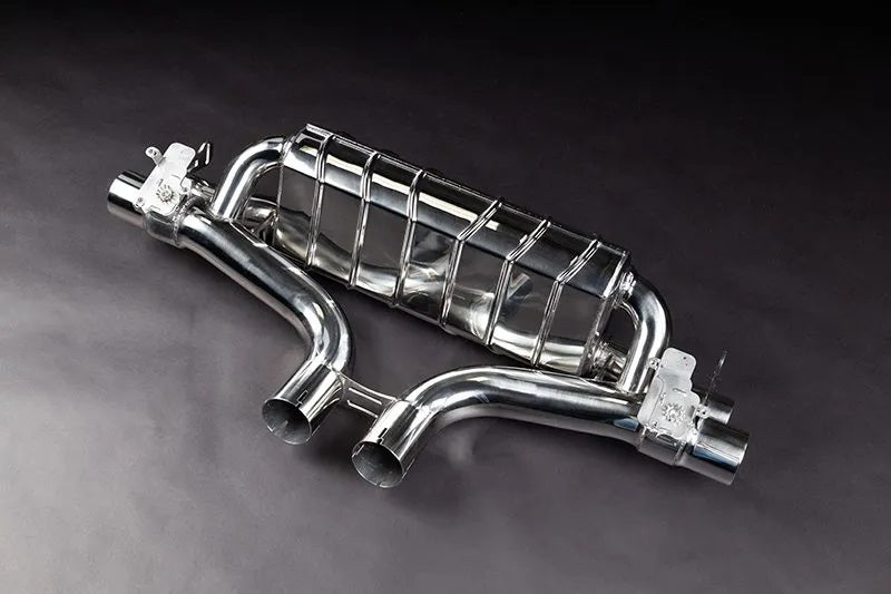 Porsche 536 Cayenne Turbo/Turbo E-Hybrid/GTS (19+) - Valved Exhaust with Middle Silencer Delete with OEM Tips (for OE Actuators) image 0