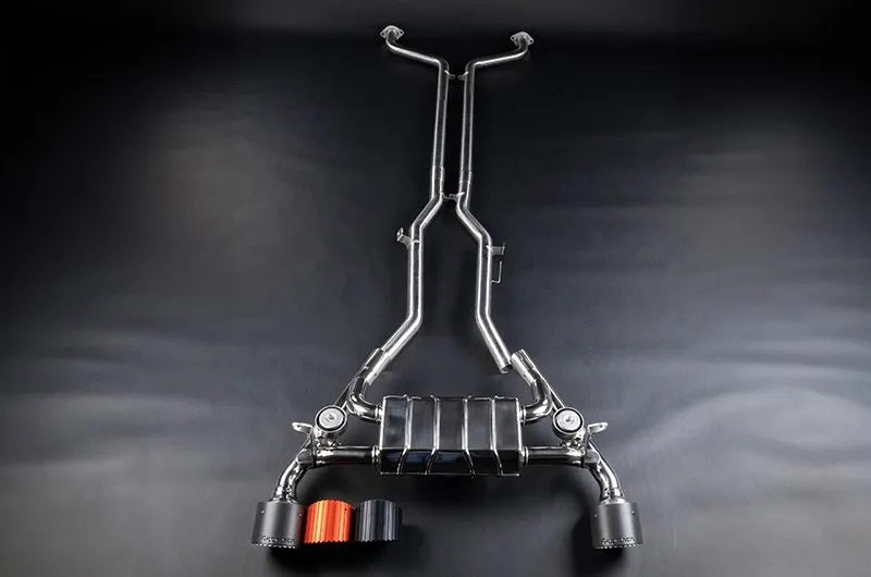 Nissan Z (RZ34) - Valved Exhaust with Center Silencer Delete and Carbon/Wicrom Tips (CES3) image 5