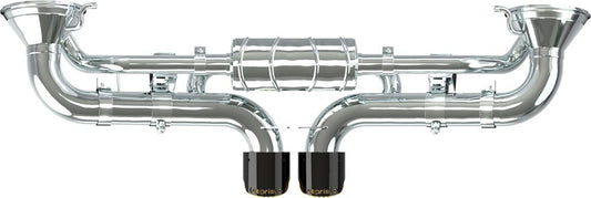 Porsche 992 GT3/RS - Valved Exhaust Muffler w Carbon Tips (OE Actuators)