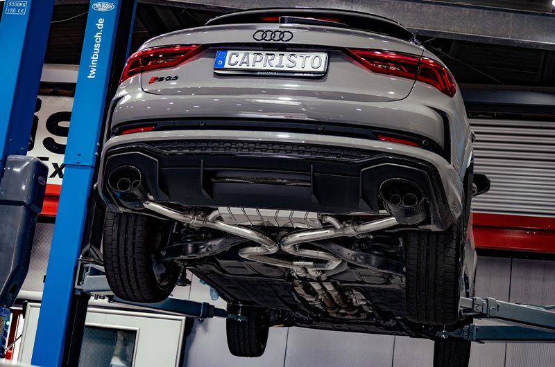 Audi RSQ3 - ECE Valved Exhaust with Mid Pipes for OEM Tips (OE Actuators)