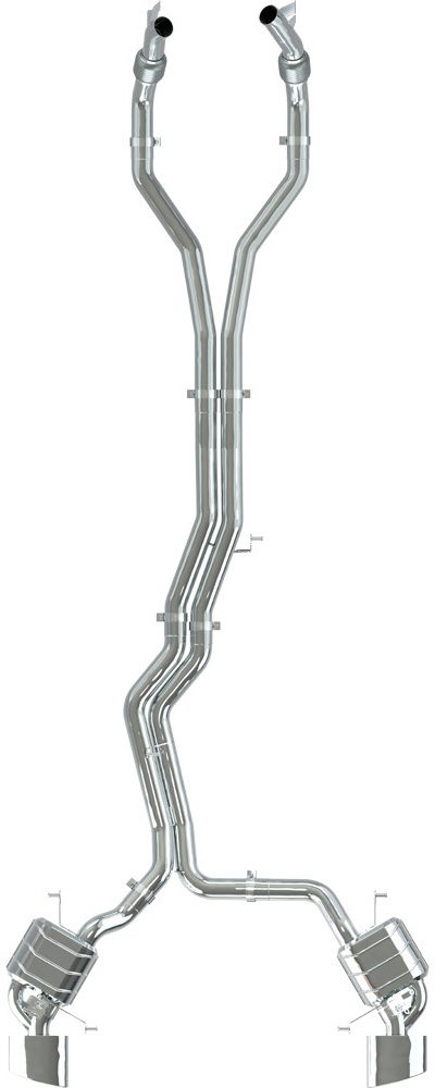 Audi RS6/7 (C8) - Valved Exhaust with RS-Style Oval Tips (OE Actuators)