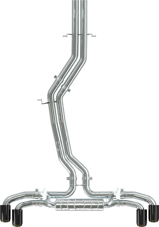 Audi SQ8 - Valved Exhaust w MidSilencer Spare - Wicrom Tips (OE Actuators)