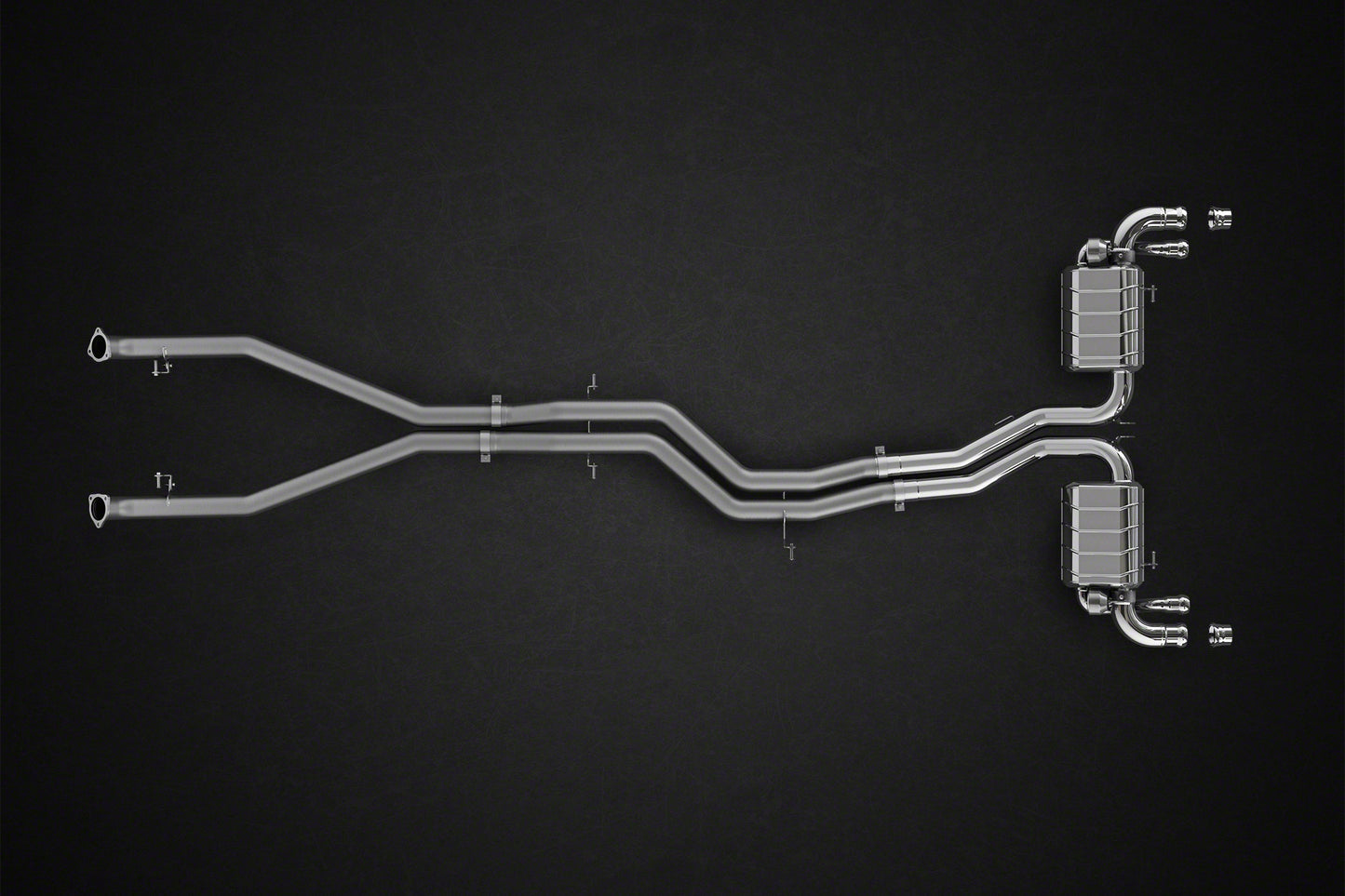Bentley Bentayga (W12) - Valved Exhaust with Cat and Middle Silencer Spare Pipes (CES3)