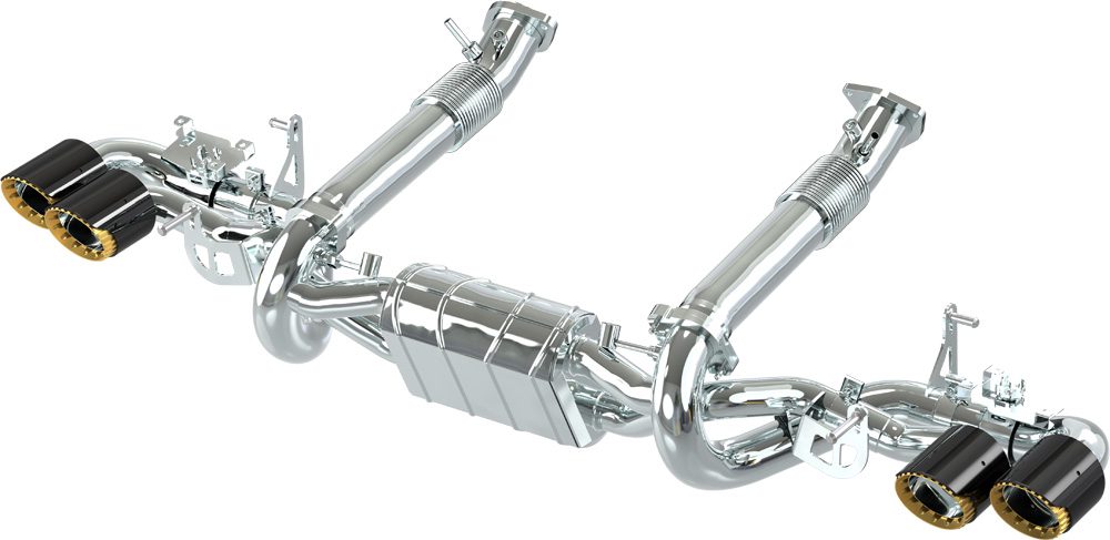 Chevrolet Corvette (C8) Stingray - Valved Exhaust + Wicrom Tips (OE Actuators)