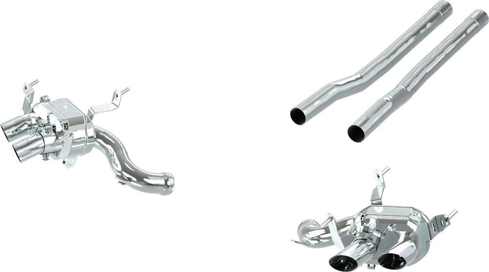 Ferrari Purosangue - Valved Exhaust with Straight Pipe Middle Silencer Replacement (OE Actuators)