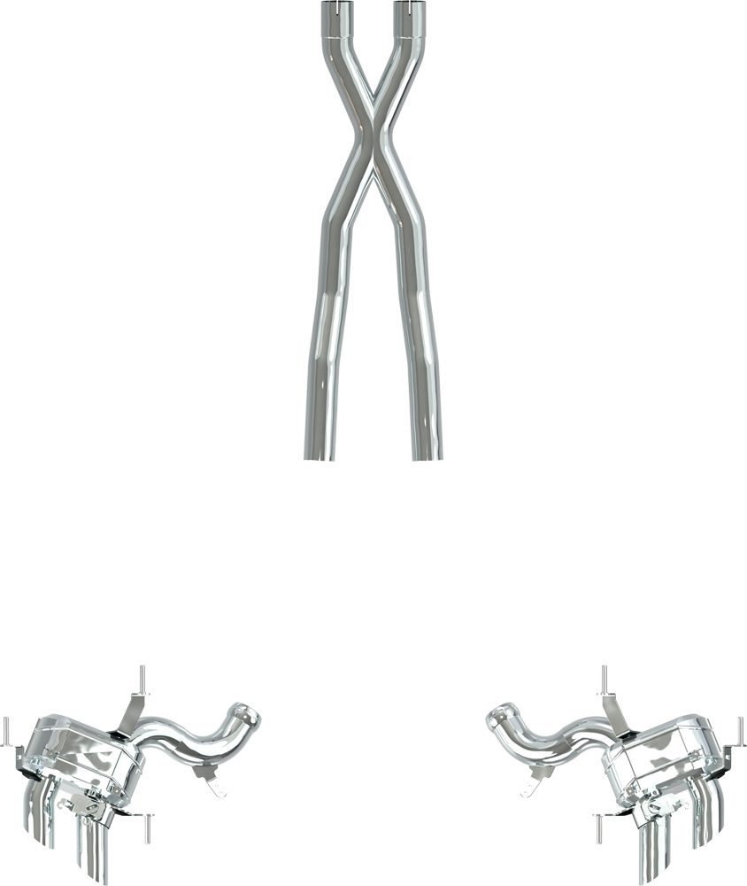 Ferrari Purosangue - Valved Exhaust with X-Pipe Middle Silencer Replacement (OE Actuators)