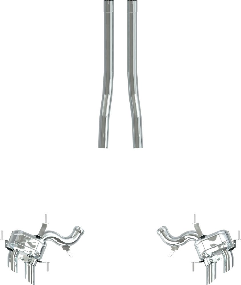 Ferrari Purosangue - Valved Exhaust with Straight Pipe Middle Silencer Replacement (OE Actuators)