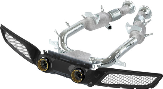 Ferrari 296 - SET: Capristo Twin Tailpipe Carbon Fiber Conversion, Muffler, OPF Replacement + Downpipes