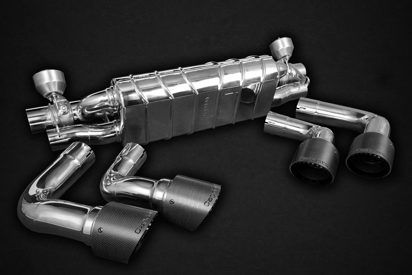 Porsche 536 Cayenne S 2.9 (19+) - Valved Exhaust with Mid-Silencer Delete and Carbon Tips (CES3)