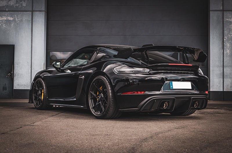 Porsche 718 GT4RS - SET: Valved Muffler, 100 Cell OPF Replacement, Performance Headers (Wicrom Tips) image 11
