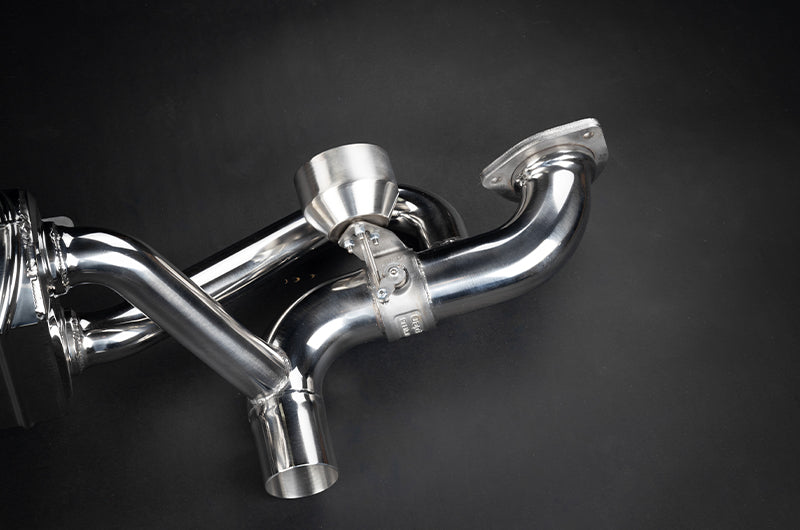 Porsche 718 GT4RS - SET: Valved Muffler, 100 Cell OPF Replacement, Performance Headers (Wicrom Tips) image 7