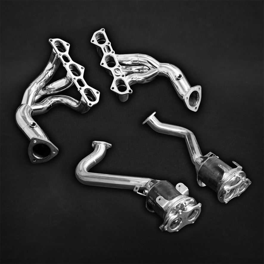 Porsche 718 Spyder/GTS/Cayman GT4 - Set: Header Manifolds and 250 Cell Sport Cats image 0
