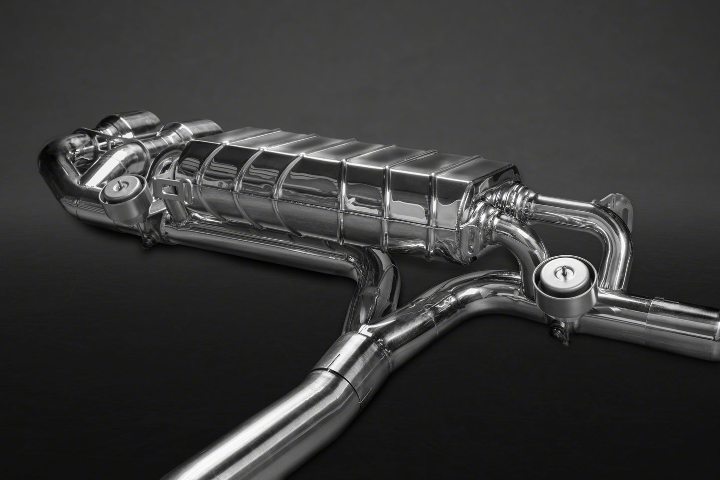 Nissan GTR MK3/4/Nismo - Valved Exhaust (ECE) Mid-Silencer Back System with Carbon Tips (CES3) image 2