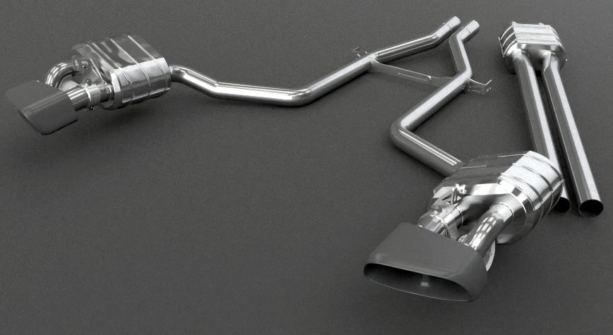 Porsche 970 Panamera Executive (Extended) Turbo/S - Valved Exhaust with Mid-Pipes (for PSE) image 2