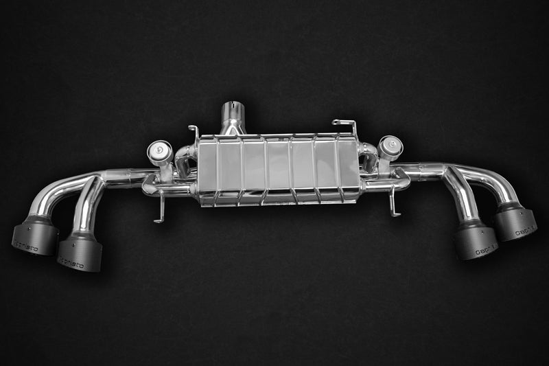 Nissan GTR MK3/4/Nismo - Valved Exhaust (ECE) Mid-Silencer Back System with Carbon Tips (CES3) image 0