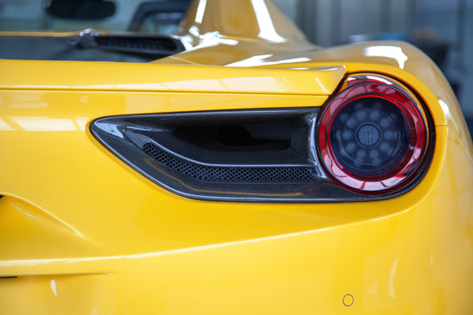 Ferrari 488 - Carbon Tail Light Covers image 1
