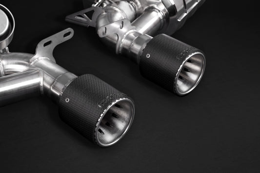 Porsche 981/982 Boxster/Cayman/GT4/718 - Valved Exhaust with Carbon Tips (for PSE) image 1