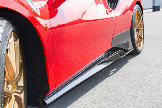 Ferrari 488/F8 - Side Skirts (WITH Wings) image 0