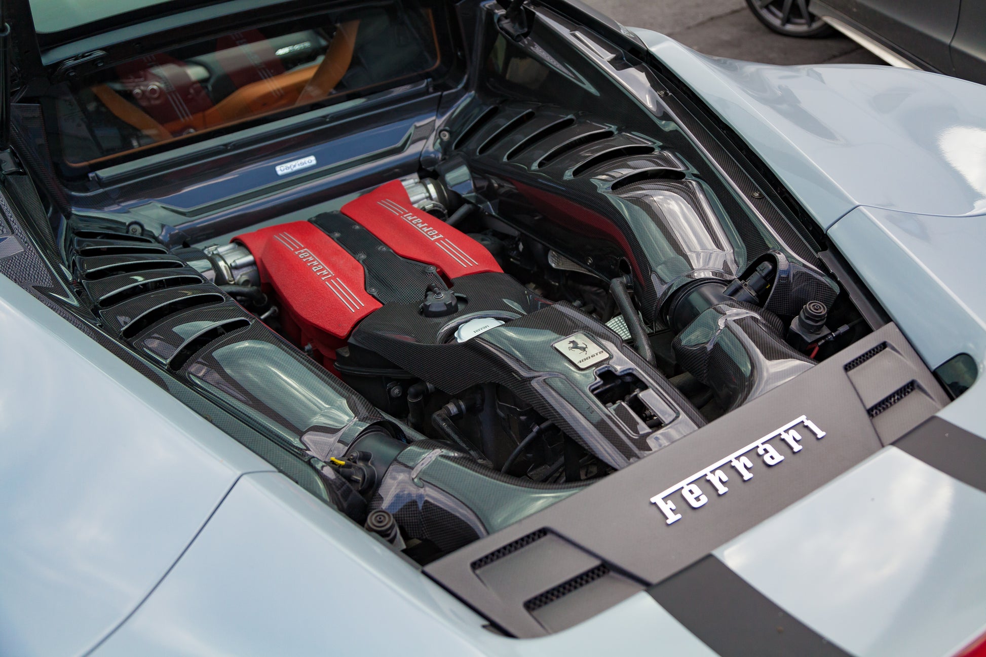 Ferrari 488 GTB/Pista - Carbon Engine Compartment Side Covers image 7