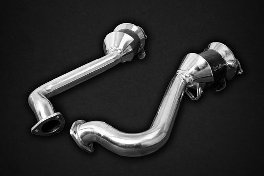 Porsche 718 Spyder/GTS/Cayman GT4 - Set: Header Manifolds and 100 Cell Sport Cats image 3
