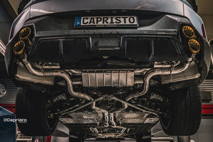 BMW XM - Valved Exhaust System with Anodized/Wicrom Tips (for OE Actuators), Mid-Pipes, and 200 Cell OPF/GPF Replacements image 0