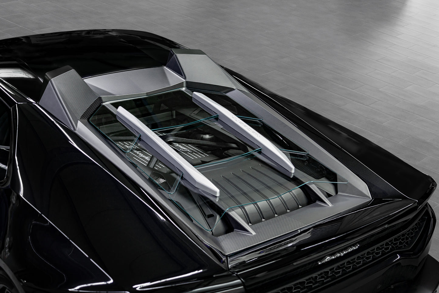 Lamborghini Huracan - Carbon Engine Bonnet/Hood (With Scoops) Matte image 1