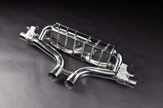 Porsche 536 Cayenne Turbo/Turbo E-Hybrid/GTS (19+) - Valved Exhaust with Middle Silencer Delete with OEM Tips (for OE Actuators) image 0