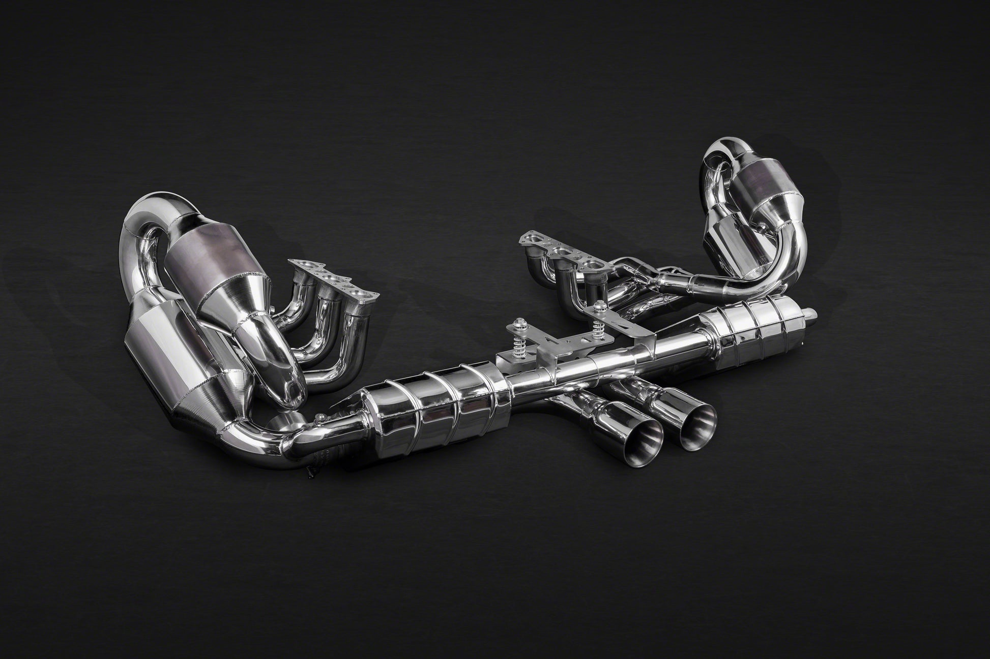 Porsche 991.1 GT3/3RS - Racing Valved Exhaust with Headers, 200 Cell Sports Cat, and Carbon Engine Cover (CES3) image 0