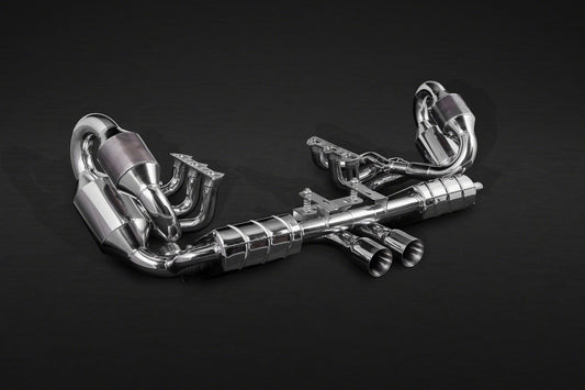 Porsche 991.1 GT3/3RS - Racing Valved Exhaust with Headers, 200 Cell Sports Cat, and Carbon Engine Cover (CES3) image 0