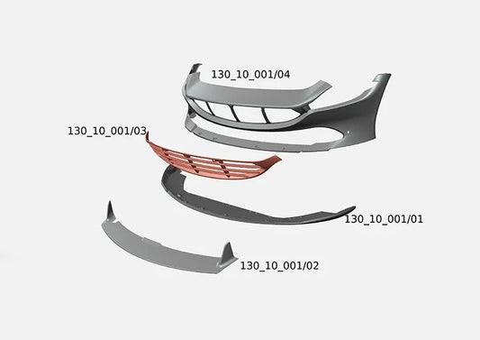 Ferrari Roma - Carbon Fiber Lower Spoiler Lip - for replacement only image 0