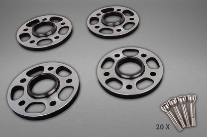 Ferrari 458/FF/F12/812SF - Wheel Spacers 14mm Front / 17mm Rear (Circle Shape) with Titanium Wheel Bolts image 0