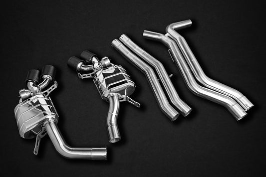 Audi RS6/7 (C8) - Valved Exhaust with Carbon Fiber Tips (OE Actuators) image 0