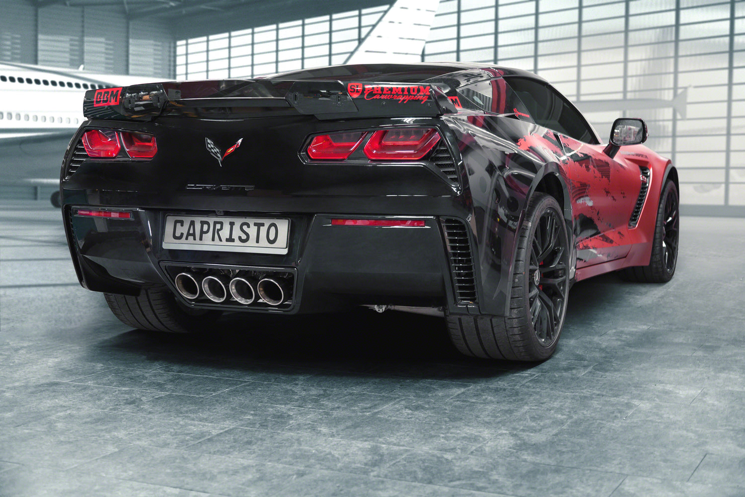 Chevrolet Corvette (C7) Stingray/Z06 - Valved Exhaust with Post Cat Spare Pipes - Carbon Fiber Tips (CES3) image 5