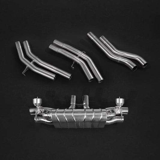 Porsche 536 Cayenne Turbo/Turbo E-Hybrid/GTS (19+) - Valved Exhaust with Mid-Silencer Delete, for OEM Tips (CES3) image 0