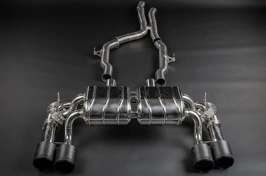 BMW M2 Competition/CS (F87) - Valved Exhaust with Mid-Silencer/OPF Delete, Wicrom Tips (OE Actuators) image 0