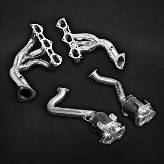 Porsche 718 Spyder/GTS/Cayman GT4 - Set: Header Manifolds and 100 Cell Sport Cats image 0