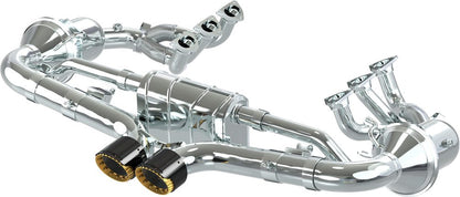 Porsche 992 GT3/RS - SET: 250 Cell Headers + Valved Exhaust with Carbon Tips (OE Actuators)