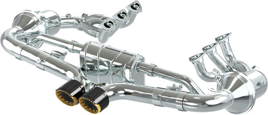 Porsche 992 GT3/RS - SET: 250 Cell Headers + Valved Exhaust with Carbon Tips (OE Actuators)
