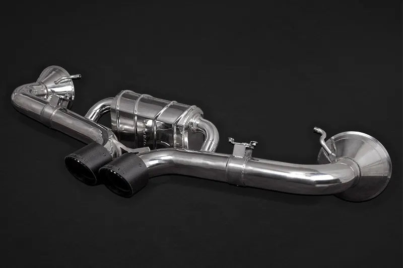 Porsche 992 GT3/RS - Valved Exhaust Muffler with Carbon Tips (OE Actuators)