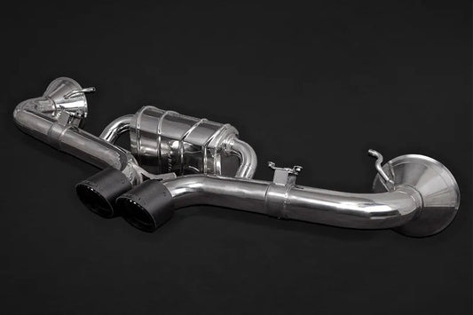 Porsche 992 GT3/RS - Valved Exhaust Muffler with Carbon Tips (OE Actuators)