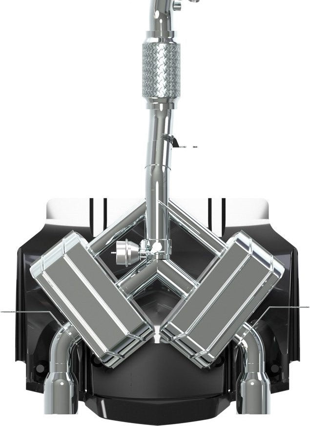 Alfa Romeo 4C - ECE Valved Exhaust with Carbon Diffuser (CES3)