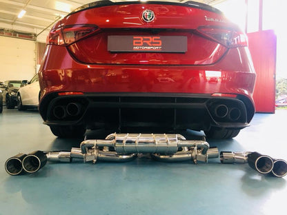 Alfa Romeo Giulia Quadrifoglio - Valved Exhaust, Connecting Pipes, MidSilencer Spare + Carbon Tips (CES3)