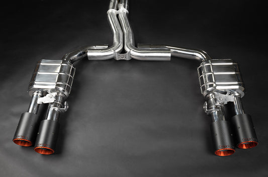 Audi S8 (D5) - Valved Catback Exhaust System with Capristo Tips (OE Actuators)