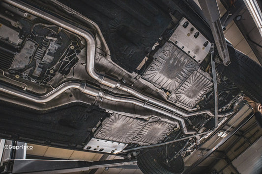 BMW XM - Valved Exhaust System with Anodized/Wicrom Tips (for OE Actuators), Mid-Pipes, and 200 Cell OPF/GPF Replacements