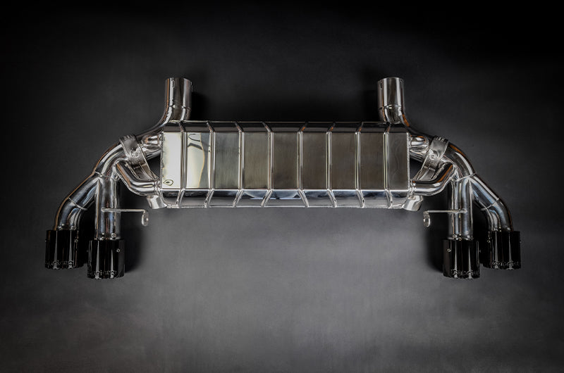 BMW M5 Competition (F90) - Valved Exhaust with Mid-Silencer Delete, 200 Cell OPF and Wicrom Tips (OE Actuators)