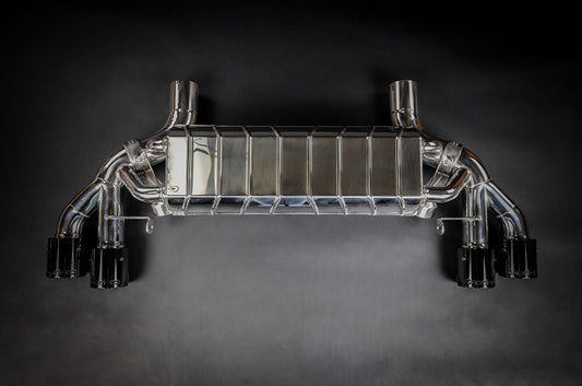 BMW M5 Competition (F90) - Valved Exhaust with Mid-Silencer Delete, 200 Cell OPF and Wicrom Tips (OE Actuators)